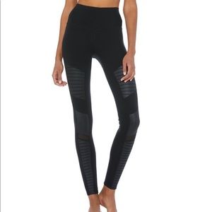 Alo High-waist moto leggings